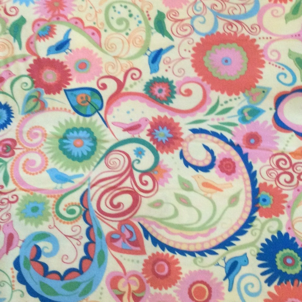 Floral Paisley Print Corduroy
